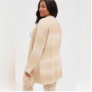 Torrid Butter Cream Chunky Open Front Cardigan Size 2X